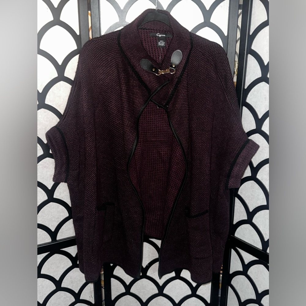 Cejon Bird's Eye Riding Cape With Welt Pockets One Size